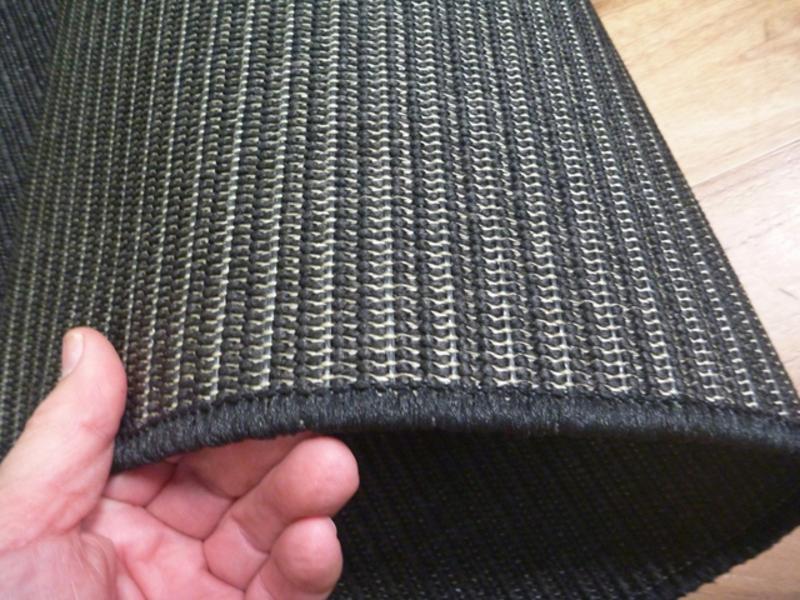 Buy Sisal Look Black Outdoor Runner by the Meter 4m Wide Multi Weave