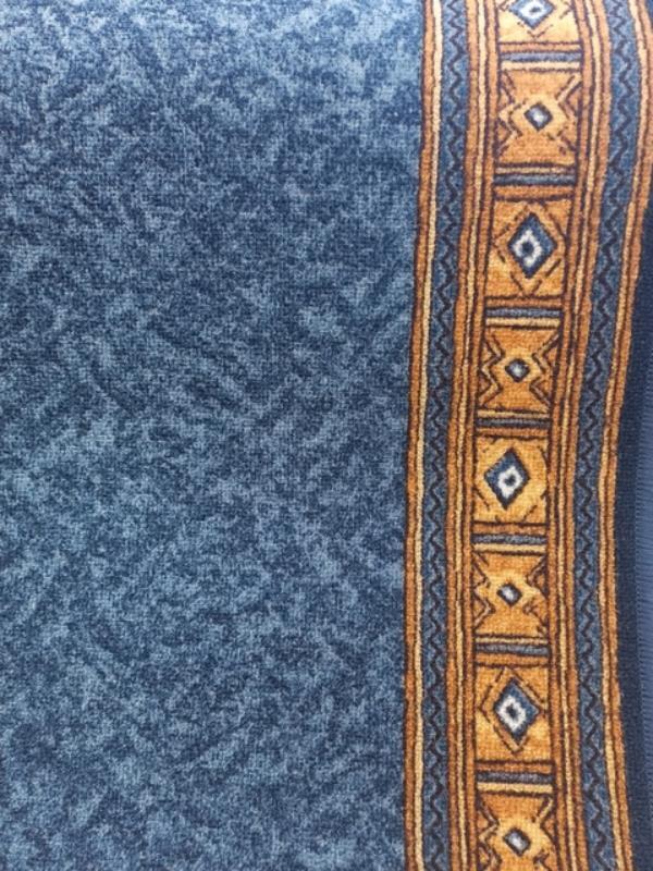Buy Hallway Runner Rugs Epos 67cm wide Blue by the meter Rubber Backed