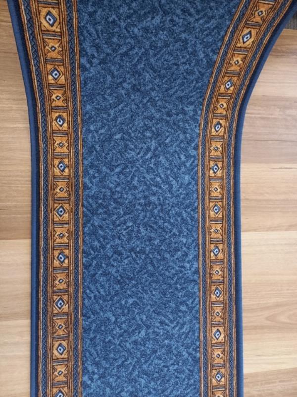 Buy Hallway Runner Rugs Epos 67cm wide Blue by the meter Rubber Backed