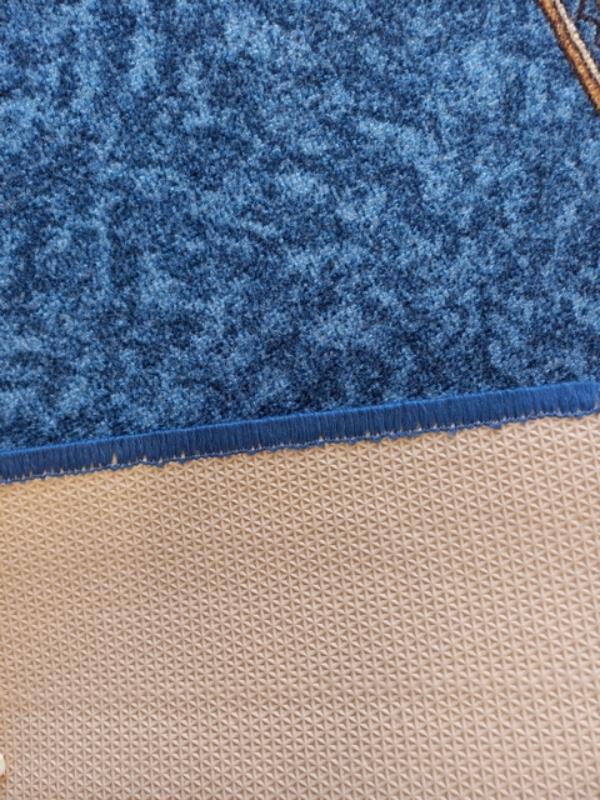 Buy Hallway Runner Rugs Epos 67cm wide Blue by the meter Rubber Backed