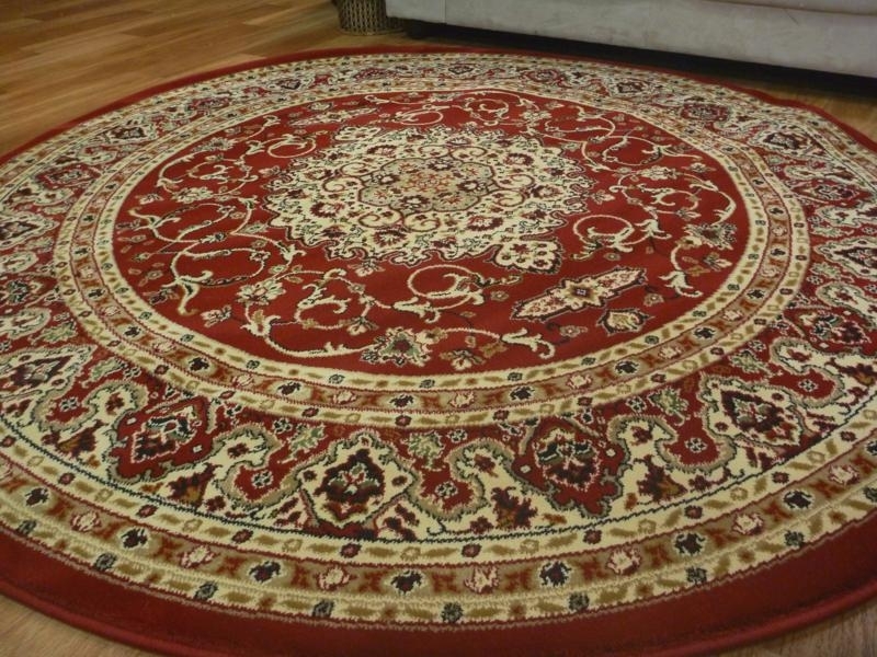 Julian Persian Design Round Red 600 Classical 1 2m Or 6m Circle Area Floor Rugs Julian Persian Design Round Red 600, Round Persian Rugs Australia
