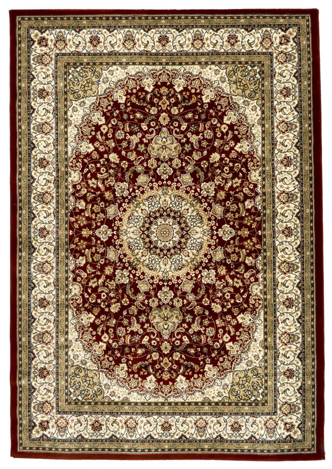 Traditional Binche Medallion Floor Rugs, Black And Red Rugs Australia