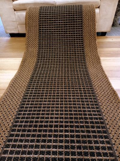 Buy Rubber Back Hallway Runner 67 or 80cm wide Black Brown by