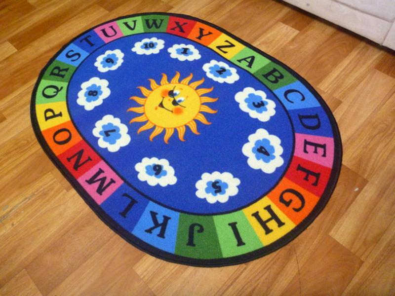 Buy Alphabet & Numbers Oval 100x140cm, 133x180cm Children's Activity