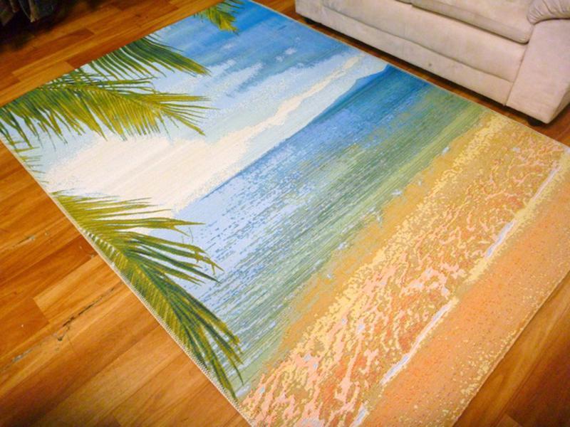 Indoor Outdoor Beach Palm Tree, Palm Tree Design Area Rugs