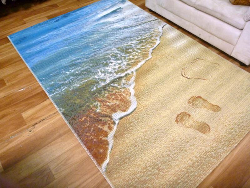 Indoor Outdoor Beach Sand Theme Design, Coastal Style Indoor Area Rugs