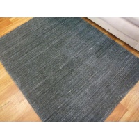 Super Soft Stunning Natural Wool & Viscose Rugs 14190 Charcoal Marble