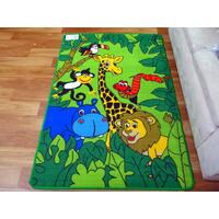Childrens Rugs Jungle Green 100x150cm Activity Playmats