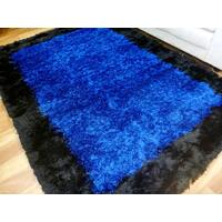 Stain Resistant Shag Rugs Reflection Blue Floor Area Rug