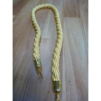 Gold Silky Twist Braided Rope 32mm x 1.5m Gold End for Barrier Crowd Control Bollards - Online