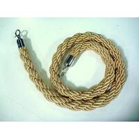 Gold Silky Braided Rope 32mm x 1.5m Silver End for Barrier Crowd Bollards - Online