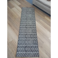 Flat-weave Gest Metal Herringbone Rubber Backed Floor Rugs Runner & Door Mats