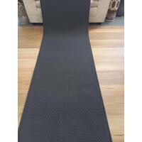 Clearance Carpet Hall Runner 80cm wide Plain Charcoal Rubber Backed End of Roll