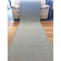 Clearance Carpet Hall Runner 80cm wide Plain Silver Grey Rubber Backed End of Rolls