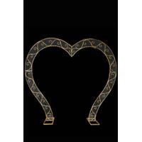 Heart Arch Wedding Altar Ceremony Frame 296W x 262cmH White or Gold - Online