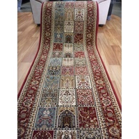 Carpet Runners Set 80x300cm Rugs Heritage Red Panel Soft Feel Pile - Online