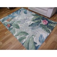 Indoor Outdoor Amazon Jungle Green Floor Area Rug