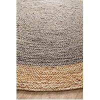 Atrium Polo Charcoal Round Floor Area Rugs - Online