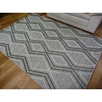 Wool Anita Design Diamonds Charcoal Floor Area Rugs