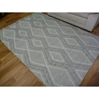 Wool Anita Design Diamonds Silver Grey Floor Area Rugs