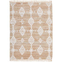 Spah Hand loomed Flat-Weave Cotton & Jute Quinton Natural Floor Area Rugs - Online