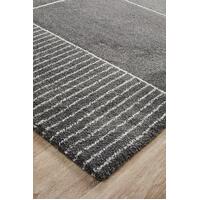 Reagel 14mm Thick Polyester Charcoal Floor Area Rugs - Online