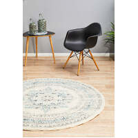 Century 922 White Round Floor Area Rugs - Online