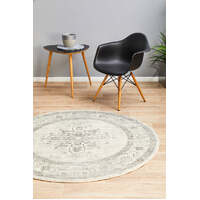 Century 977 Silver Round Floor Area Rugs - Online