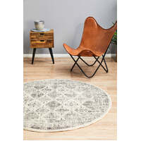 Century 999 Grey Round Floor Area Rugs - Online