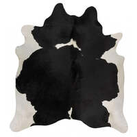 Exquisite Natural Cow Hide Black White 170x180cm Area Floor Rugs- Online