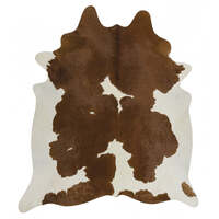 Exquisite Natural Cow Hide Brown White 170x180cm Area Floor Rugs- Online