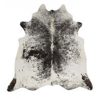 Exquisite Natural Cow Hide Salt & Pepper Black 170x180cm Area Floor Rugs- Online