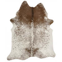 Exquisite Natural Cow Hide Salt & Pepper Brown 170x180cm Area Floor Rugs- Online