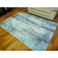 Super Soft Modern Chic Design Whirlpool Light Blue Multi Floor Area Rugs