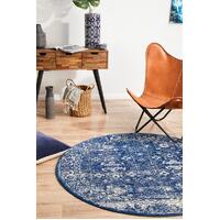 Evoke 252 Navy Floor Area Rugs Runners and Circles - Online