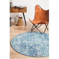 Evoke 253 Blue Floor Area Rugs Runners and Circles - Online