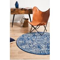 Evoke 253 Navy Floor Area Rugs Runners and Circles - Online