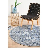 Evoke 256 Blue Floor Area Rugs Runners and Circles - Online