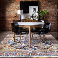 Frau 6mm Thick Polyester Rust Floor Area Rugs and Runner - Online
