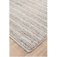 Spring 20mm Thick Hand-Woven Wool & Viscose Silver Floor Area Rugs - Online
