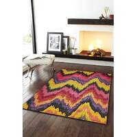 Katel Machine Woven Pink Area Floor Rugs- Online