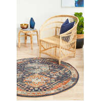 Legacy 854 Navy Round Floor Area Rugs - Online