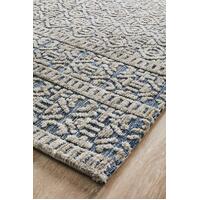 Spindle 15mm Thick Woven Navy Grey Iris Floor Area Rugs - Online