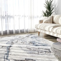 Jewel 20mm Thick Contemporary Woven Blue Floor Area Rugs - Online