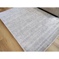 Fine Wool & Viscose Handwoven Extreme Softness Textured Area Rug 15mm Thick Silver