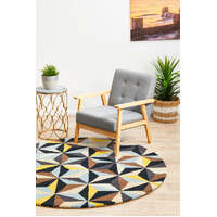 Matrix 900 Blue Round Floor Area Rugs - Online