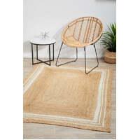 Tewani 8mm Thick Hand-Braided Jute Natural Floor Area Rugs and Runner - Online