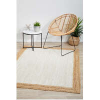 Tewani 8mm Thick Hand-Braided Jute White Natural Floor Area Rugs and Runner - Online