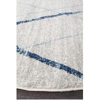 Oasis 452 Blue Round Floor Area Rugs - Online