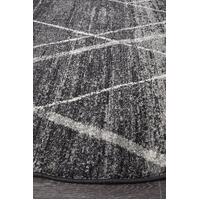 Oasis 452 Charcoal Round Floor Area Rugs - Online